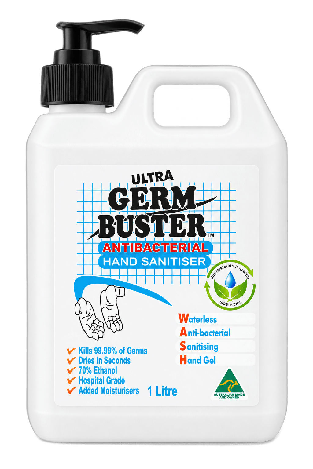 Ultra Germ Buster Hand Sanitiser 1L